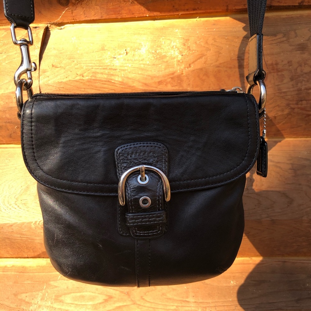 Coach Crossbody Bag -Black w/silver hardware - Picture 2 of 16